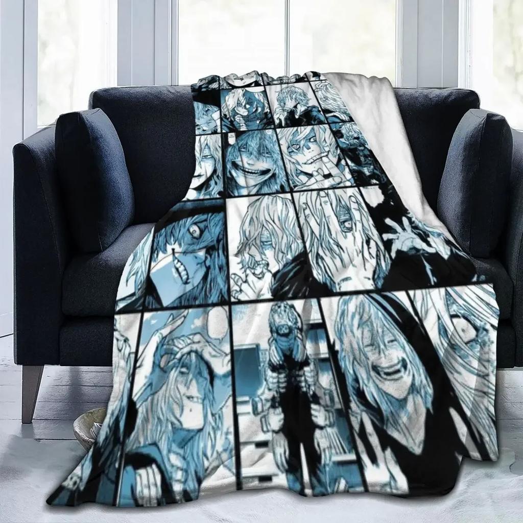 Shigaraki Collage Soft Warm Coral Fleece Flannel Blankets For Beds Plaid Blankets And Throws Sofa Cover Bedspread Grinch Blanket