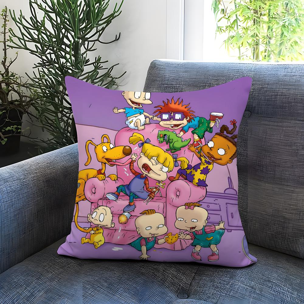 POPULAR R-RRugratsss Cushion Cover Comfortable Reversible Pillow Cover Ideal for Car Sofa Bedroom & Beyond