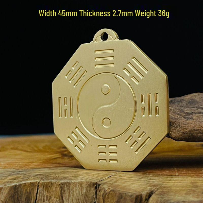 Pure Copper Tian Guan Ci Fu Bagua Mirror: Tai Chi Mountain Ghost Hanging Ornament