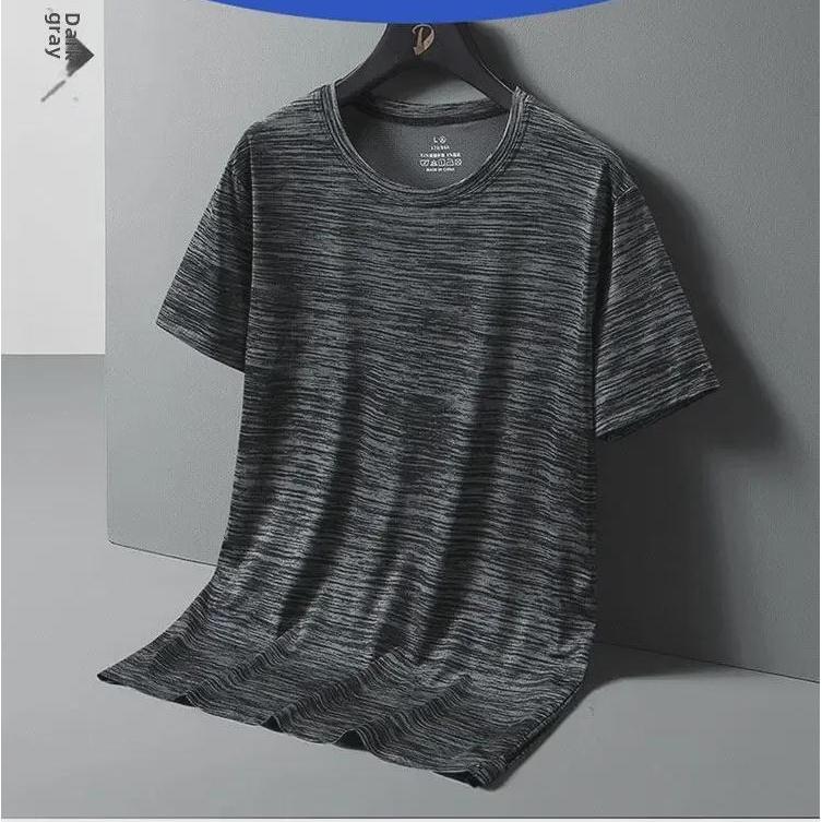 Men's Quick-Dry Bamboo and Ice Silk T-Shirt with Bamboo Pattern