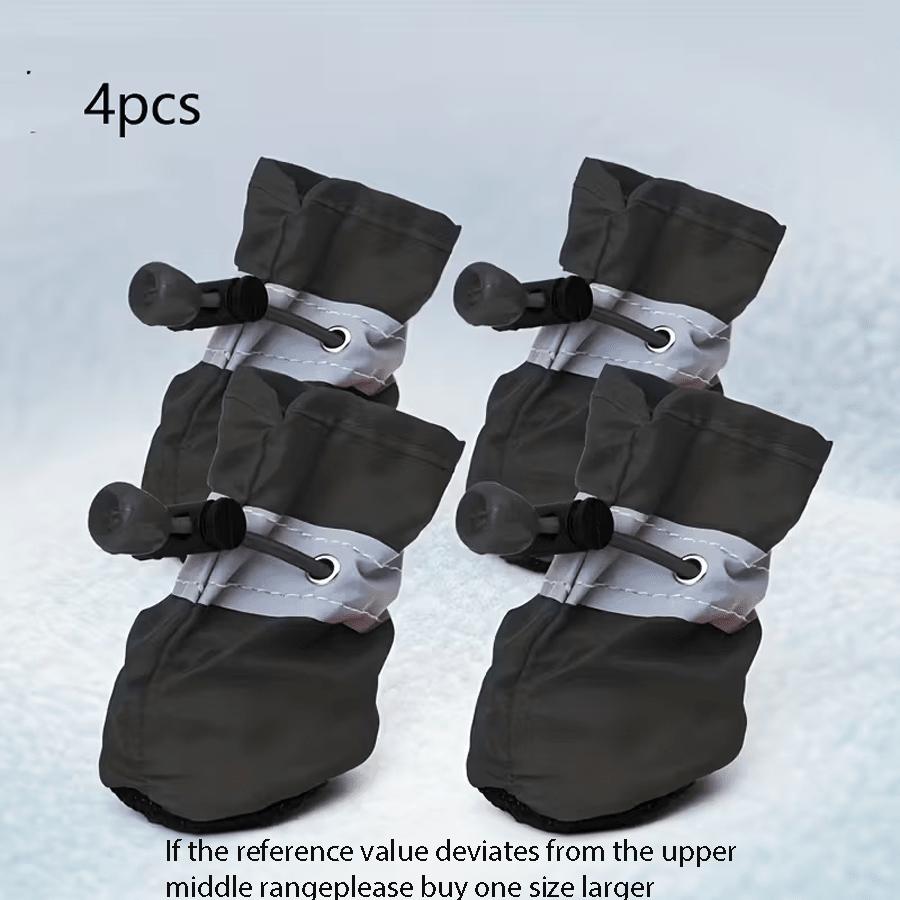

4pcs/Set Waterproof Pet Dog Shoes Chihuahua Anti-Slip Rain Boots Footwear for Small Cats Dogs Puppy Dog Pet Booties XL