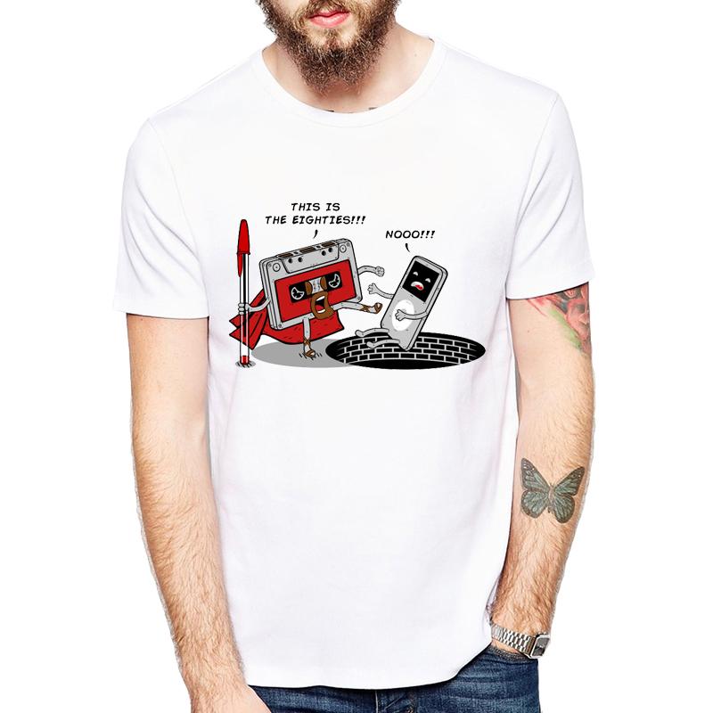 Creative Cartoon 80s Cassette T Shirt Men's Personalized I Am Awesome Printed T-Shirt Summer Male Short Sleeve Tops Tee