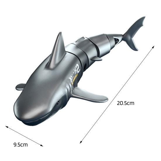 2.4GHz Remote Control Shark Toy Summer Outdoor Pool Lake Pond Bathtub Automatic Underwater Swimming RC Shark Boat Toy Boys Girls Christmas Gift