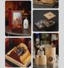 Black Piano Lacquer Round Wooden Watch Box with Lock and Flip Cover