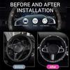38cm Universal Car SUV Breathable Anti-Slip Bling Rhinestones Steering Wheel Cover for Women Girl with Crystal Diamond Sparkling