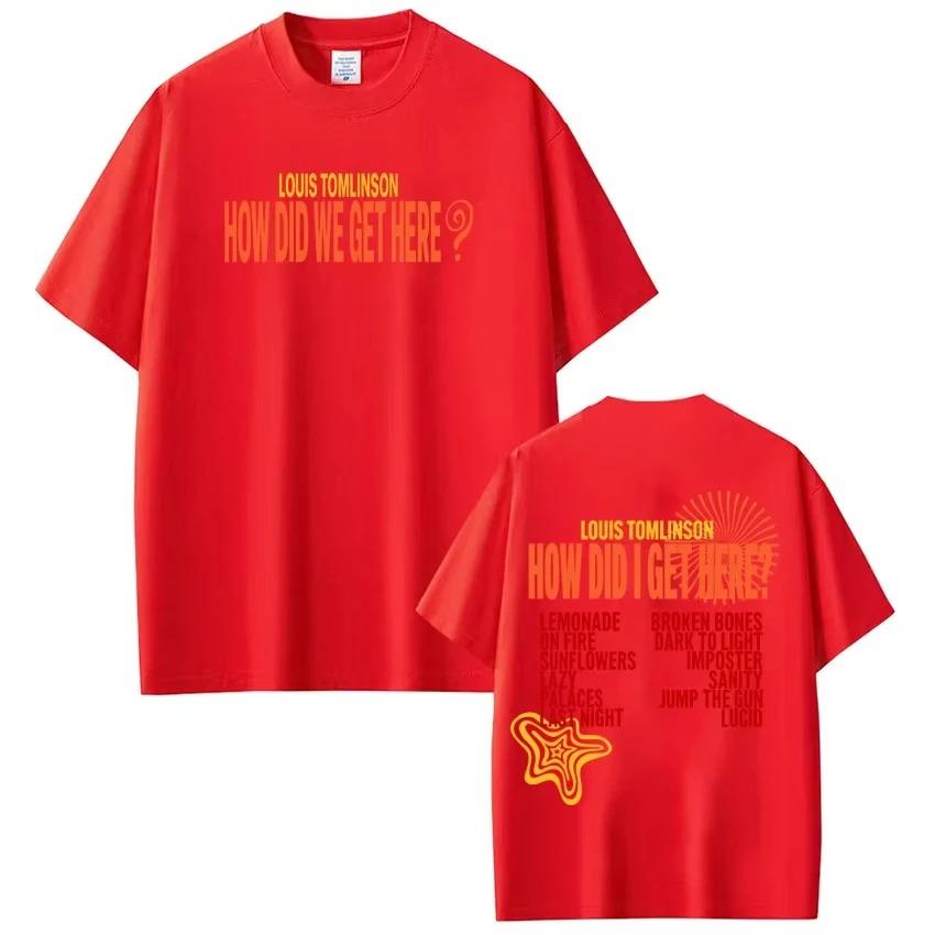 2026 Singer Louis Tomlinson How Did I Get Here Tour T-shirt Imprimé Unisexe Femme Harajuku T-shirt Casual Coton Esthétique T-shirts Y2K