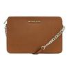 MICHAEL KORS Jet Set Cow Leather Portable Crossbody Bag, Shoulder Bag Large Women's Caramel Brown 35T8GTTC9L-LUGGAGE