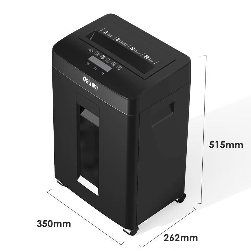 Deli DL14431 Commercial 8-Sheet Level P-4 Cross-Cut Paper Shredder