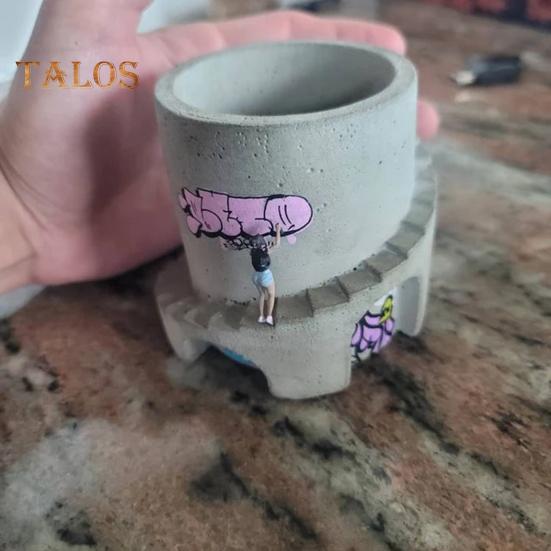 

Уличное искусство Граффити Бетонный горшок для цветов ручной работы Вазон для цветов Кактус для дома и улицы Суккулентные растения Контейнер для украшения дома Балкона и сада 1pc