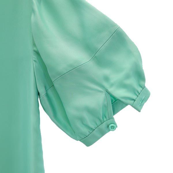 Kate Spade Short sleeve one piece 2 Green system Back ribbon Women Used
