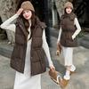 New Women's Cotton Vest Autumn Winter Cotton-padded Coat Parkas Korean Version Fashion Slim Hooded Cotton Vest Clip