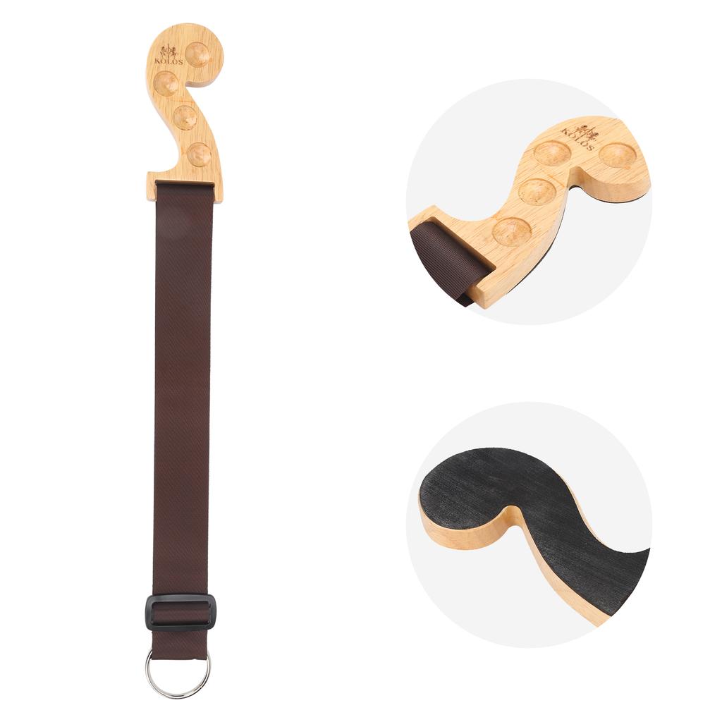 Cinghia Regolabile per Violoncello Cintura in Nylon Antiscivolo Supporto ad Anello O in Legno Accessori per Strumenti Musicali(Colore del legno )