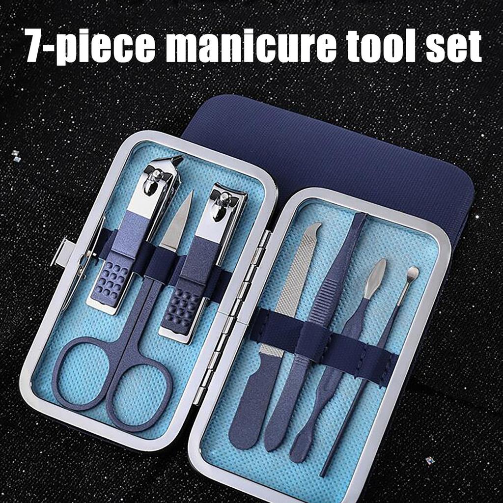 Blue Stainless Steel Nail Clippers Combination Pedicure Nail Clippers Gift Box