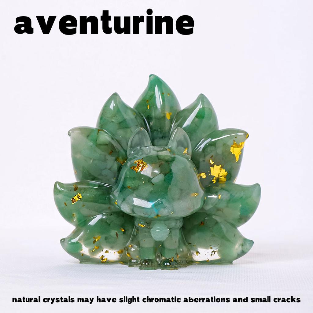 Crystal Macadam Gumming Resin Nine Tailed Fox Loveliness Animal Household Supplies Aquarium Decoration