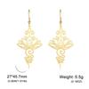 Skyrim Unalome Lotus Flower Dangle Earrings Stainless Steel Yoga Buddhism Pendant Drop Earring Spiritual Jewelry Gift for Women