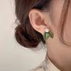 LATS 2025 Asymmetry Imitation Zircon Gardenias Stud Earrings for Women Girl New Fashion Flower Temperament Zircon Accessories
