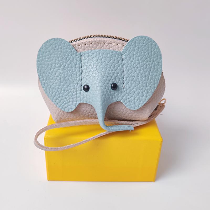 

Hot PU Leather Baby Elephant Coin Purse Women s Bag Pendant Creative Card Holder Storage Lipstick Envelope Zipper Money Bag