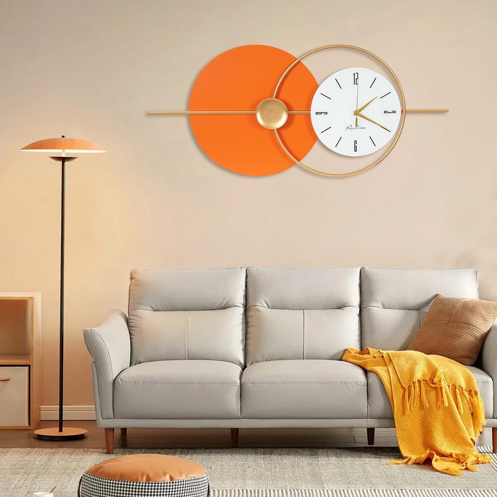 Minimalist Wall Clock, Small Modern Wall Decor Clock, Battery-Free, Silent Non-Ticking, Lightweight, 80x35cm (31.5x13.78in)