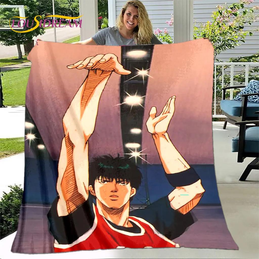 Slam Dunk Anime Karikatür Yumuşak Peluş Battaniye, Flanel Battaniye Atmak Battaniye Oturma Odası Yatak Odası Yatak Kanepe Piknik Örtüsü Bettdecke