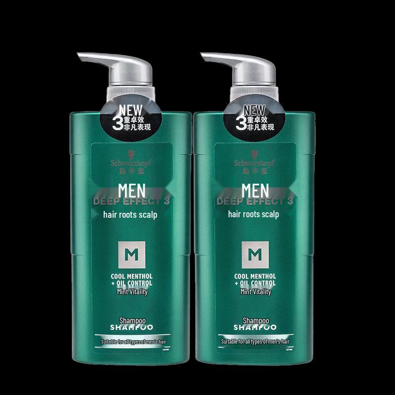 Schwarzkopf Men s Mint Vitality Shampoo (Twin Pack)