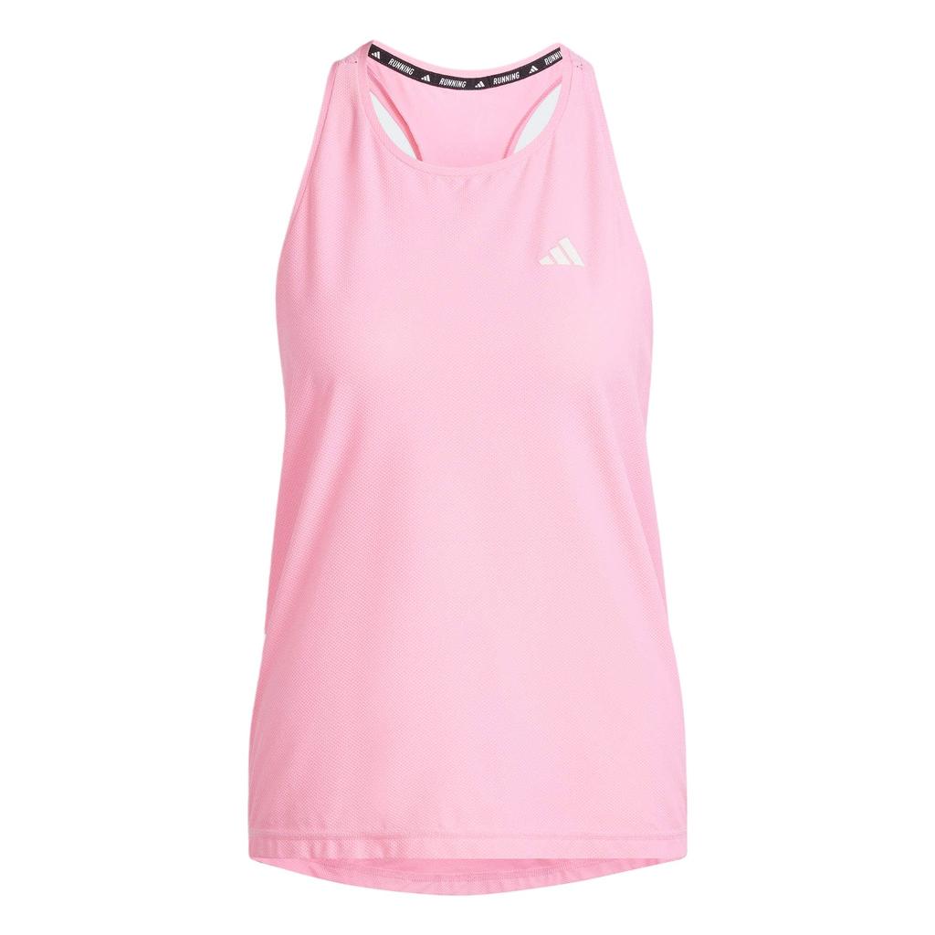 Adidas Own The Run Tank Top With Three Stripes Logo Women Tops Pink IN2963