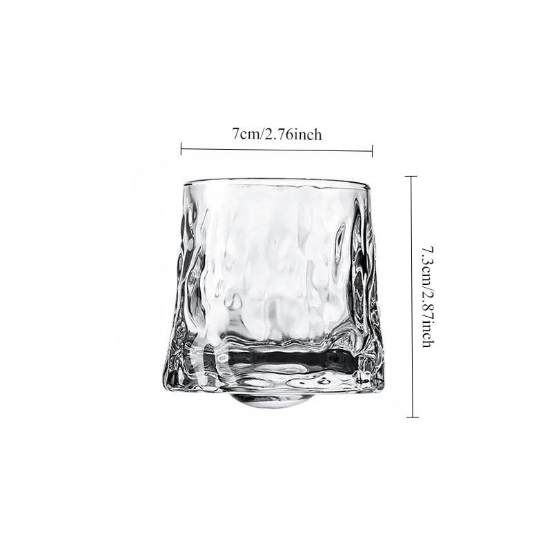 160ml/265ml Rotating Cocktail Glass 160ml/265ml Vintage Style Thickened Wine Glass Creative Whiskey Glass Tumbler Cup Glasses 1pcs