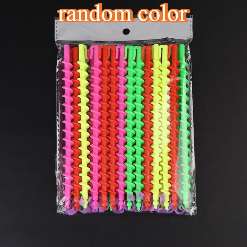 20Pcs Set Heatless Curls Mixed Color Spiral Hair Styling Tools Random Curling Rods for Cold Perming Suitable for Hair Salons