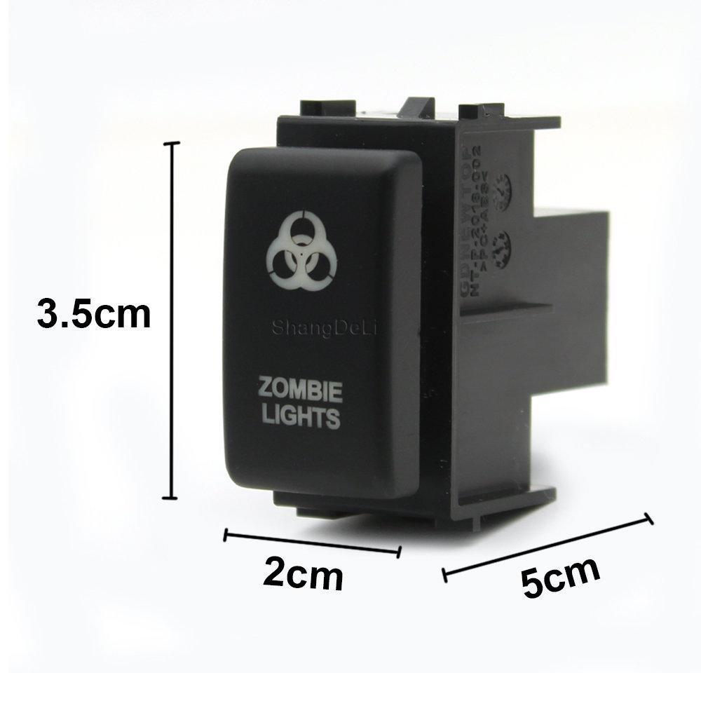 1PC Orange Led Button Switch with Wiring Connector for Nissan Navara NP300 X-Trail Pathfinder 12V Switches4