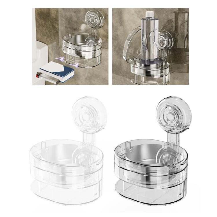 Elegant Ashtray Storage Rack for Bathroom Kitchen Bar with Strong Suction Cup Ashtray with Holders Stainless Steel