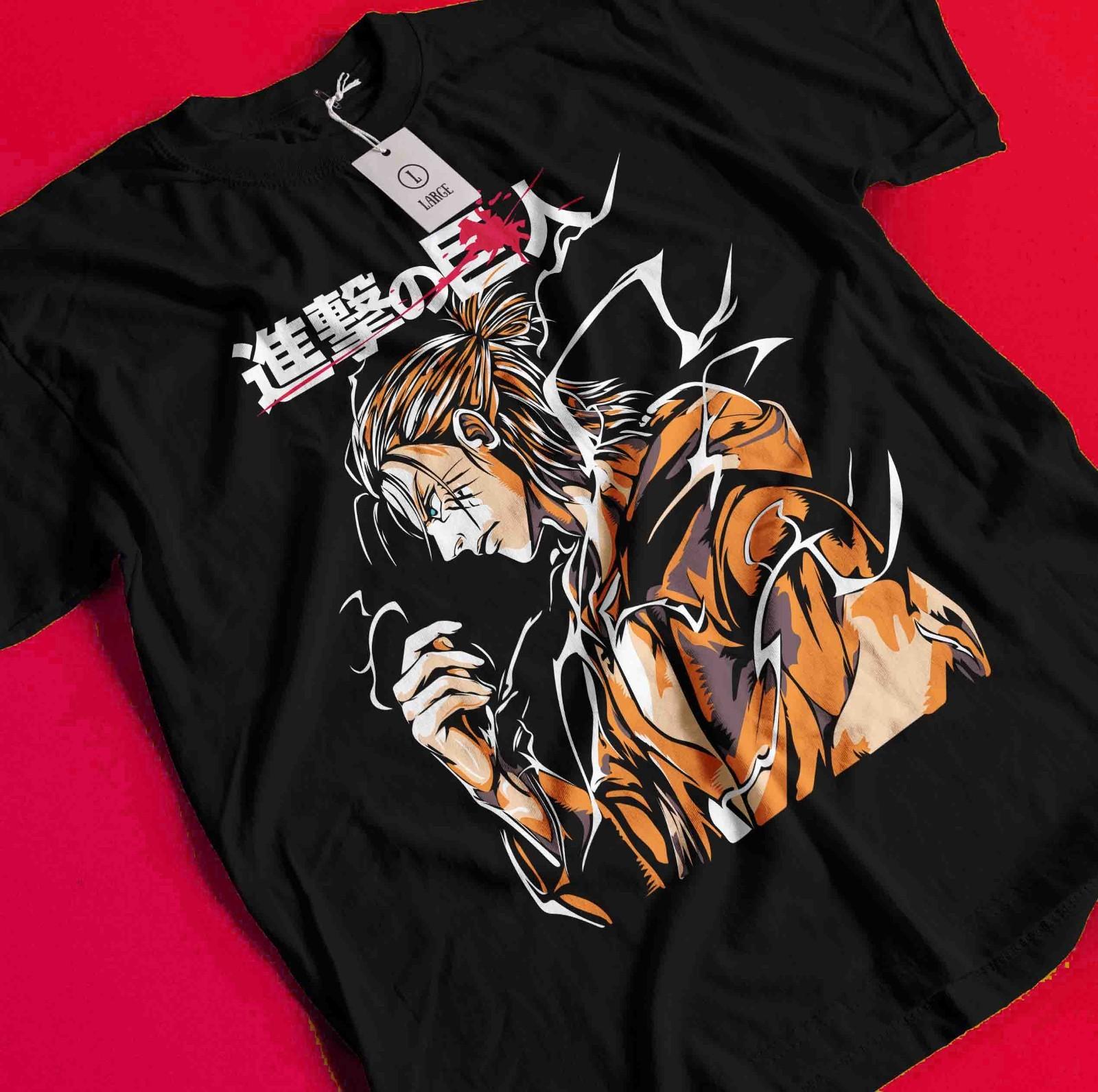 

Футболка Атака Титанов Микаса Аниме Эрен AOT Леви SNK Манга Графическая Унисекс Футболка BB048 M