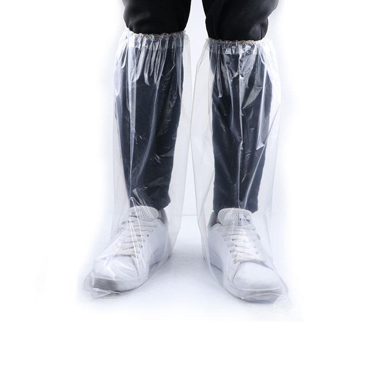 

Водонепроницаемые Нескользящие Одноразовые Бахилы от Дождя: Уличные дорожные высокие бахилы из ПЭ 38*50 cm 17g (1 piece) белый