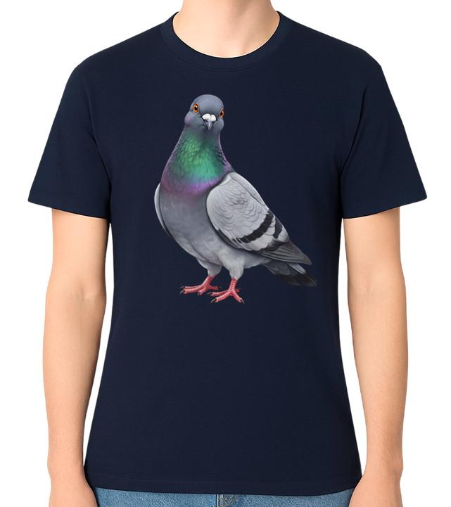 Pigeon T-Shirt Realistic City Bird Wildlife Graphic Unisex Tee S