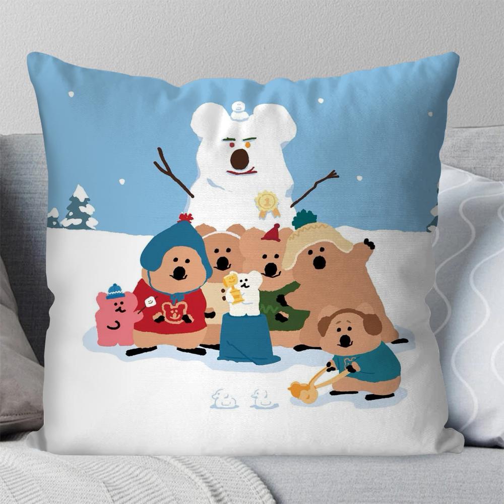 Cartoon Animation D-Dinotaeng Pillow Case Square Pillow Bedroom Sofa Leisure Comfort CushionCarLiving Room Home Decoration 40X40