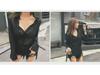 Chic Black Sheer Chiffon Shirt - Stylish and Sexy 2023 Mature Fashion Top