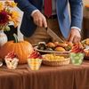 Thanksgiving Themed Pumpkin Leaf Pattern Paper Cake Border Props Decoration