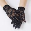 Guanti da Donna in Rete Sottile e Pizzo, Guanti alla Moda con Volant a Dita Intere per Protezione UV da Guida, Traspiranti e Resistenti al Sole, Accessori per le Mani