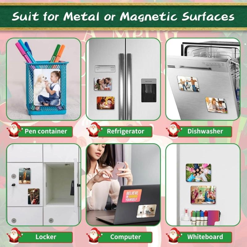 34 Pezzi Magneti Vuoti per Sublimazione Cucina Ufficio Magnete Personalizzato per Frigorifero Magneti per Frigorifero Vuoti per Sublimazione DIY