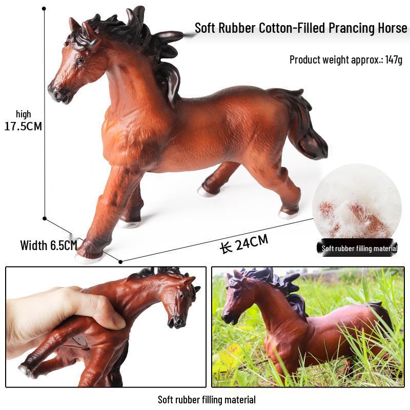 Children's Cognitive Animal Model Toy: Yellow Cow, Buffalo, Rhinoceros, Zebu, Bison, Bull Figurine.