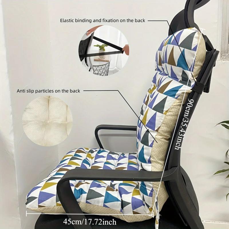 Ergonomic Office Chair Cushion with Integrated Backrest Support - Suitable for Multifunctional Use of Home and Car Seats