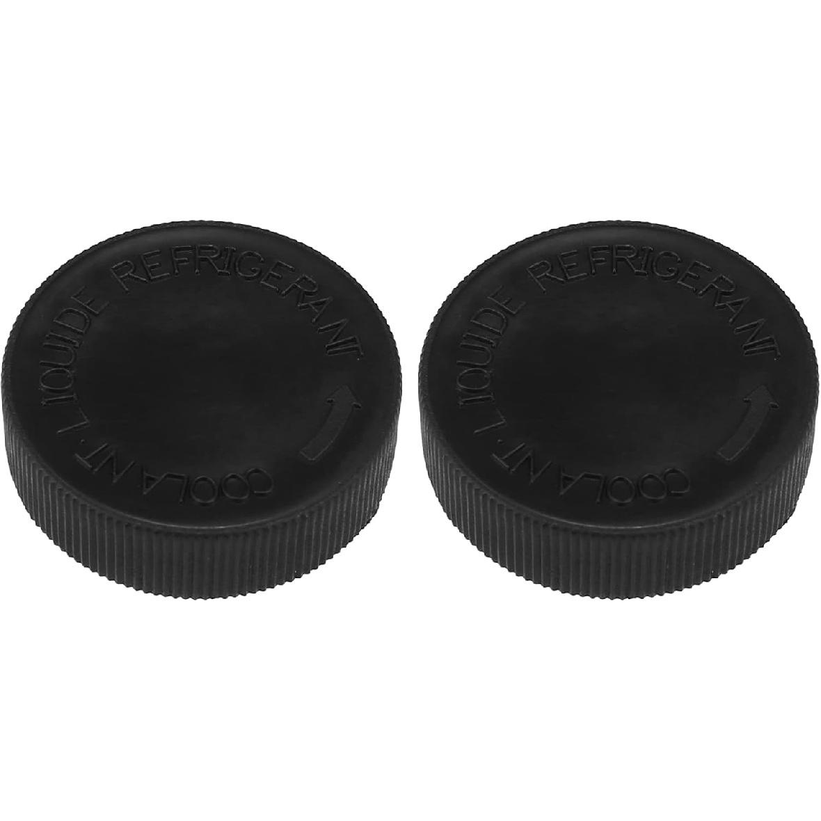 ACROPIX Radiator Coolant Reservoir Overflow Tank Cap for Infiniti Q45 Q50 - Pack of 2 Black