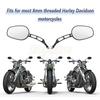 Universal Motorcycle Black Rearview Side Mirrors For Harley Touring Road King Dyna Softail FLHTC Classic Sportster XL 1200 883