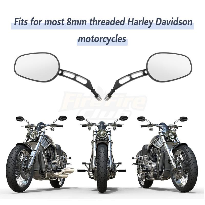 Universal Motorcycle Black Rearview Side Mirrors For Harley Touring Road King Dyna Softail FLHTC Classic Sportster XL 1200 883