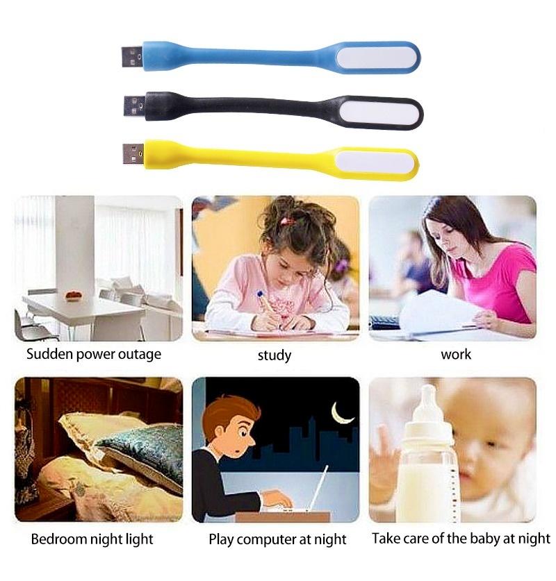 2 Pcs Mini Portable USB Book Light Reading Lamp 5V 1.2W Super Bright LED Lamp for Power Bank PC Laptop Notebook