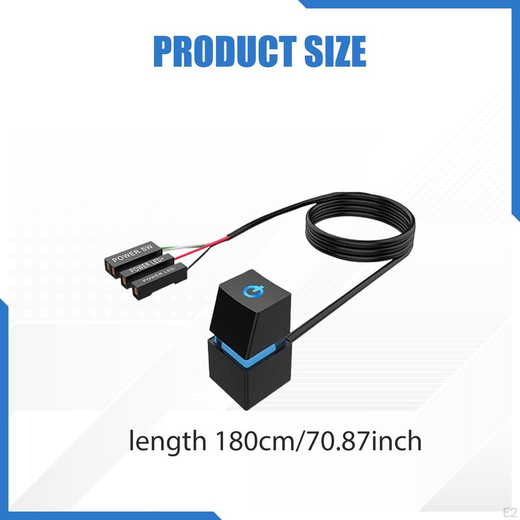 Button Desktop Computer Switch, Power Supply Splitter for Home
