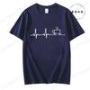 COFFEE ECG EKG Print T Shirt Men Women New Fashion T-shirt Funny Casual T-shirt Summer Fashion CAFFEINE MEME Aesthetic Tshirts