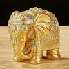 Gold Elephant Statue Wealth Lucky Elephant Figurine Bookshelf TV Stand Decor Elephant Statue Collectible Figurine Elephant Decor