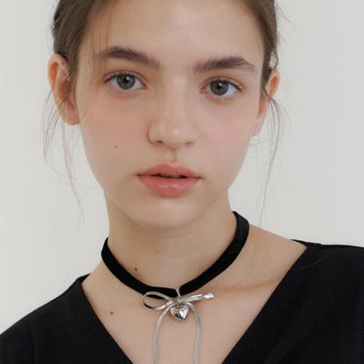 GETMEBLING Choker wstążka i serce