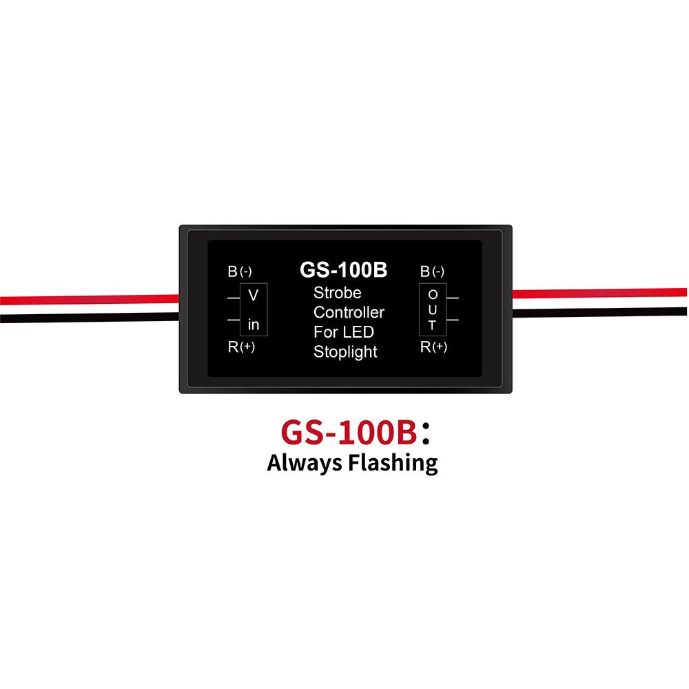 

Car Light Control Motorcycle LED Brake Light Controller Strobe Flasher GS-100A Tail Lamp Safety Prompt Module GS100B