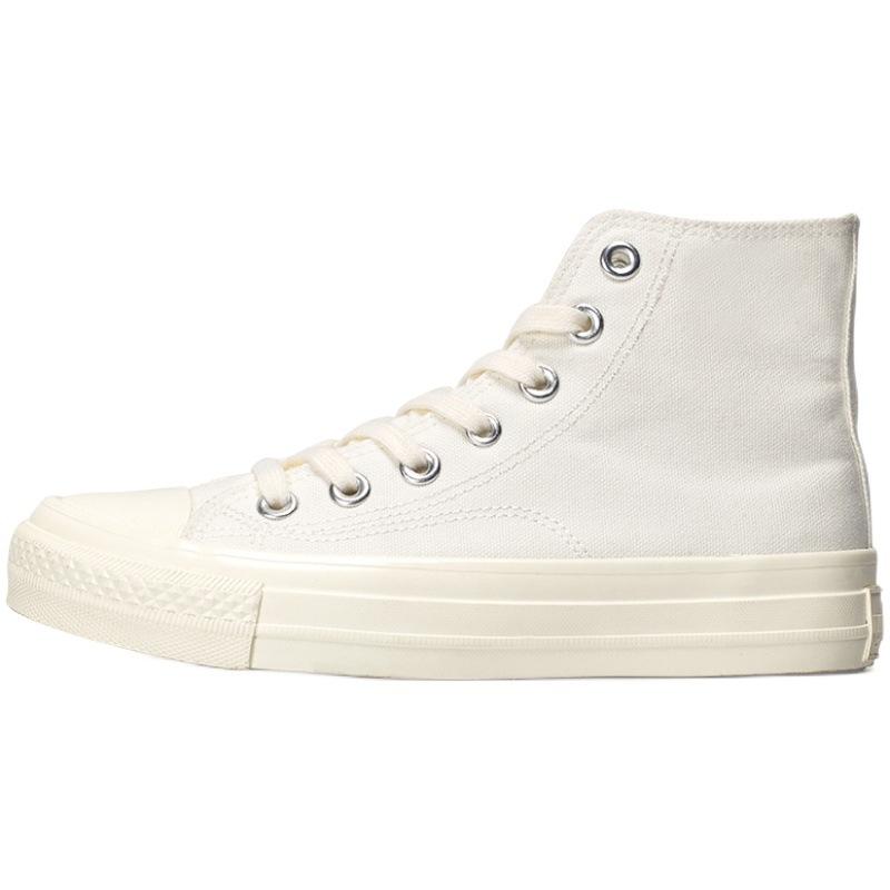 Весенние белые туфли женские чисто белые универсальные высокие парусиновые туфли — фото 6