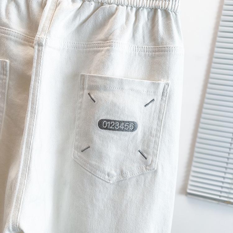 Plus Size Women's Embroidered Casual Drawstring Dad Jeans - Early Spring Collection